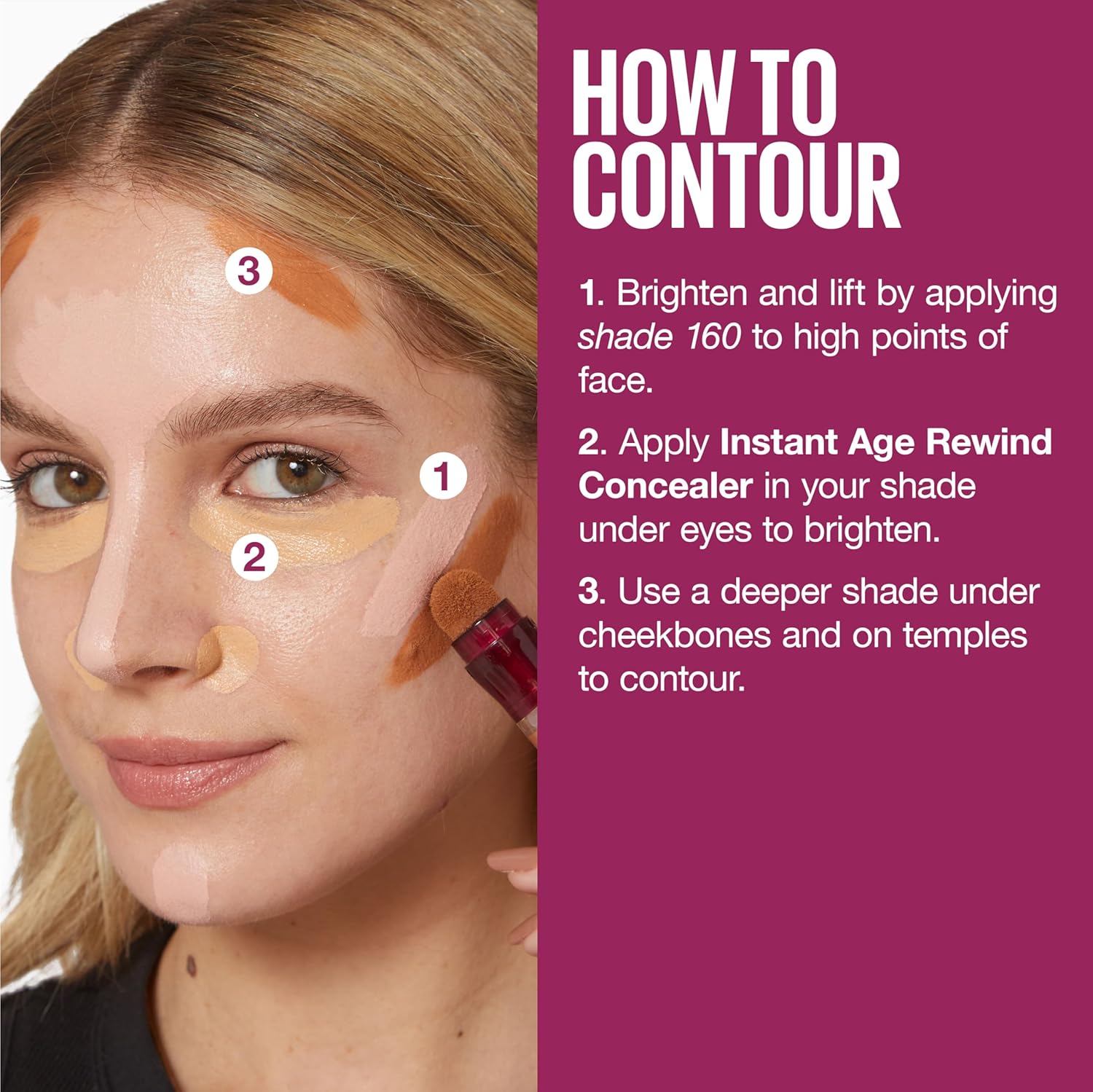 Maybelline NY Instant Age Rewind Corretivo Líquido, Multiuso que Corrige Olheiras e Linhas Finas, Contorna e Ilumina, Alta Cobertura e Fórmula Vegana, Cor 100 Ivory, 6ml - Imagem 7
