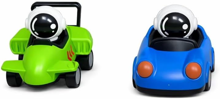 Carrinhos de Brinquedo com Astronautas, Movimento por Fricção, Sem Pilhas, 4 Cores (Vermelho, Amarelo, Verde, Azul) (Vermelho e Amarelo) - Imagem 7