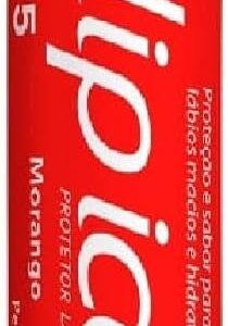 Lip Ice® Protetor Labial Fps15 Protege e hidrata os lábios - Morango 3.5G