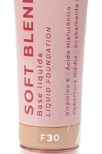 Base Líquida Soft Blend Ruby Rose Matte Média Cobertura Efeito Aveludado (F30, 30g)