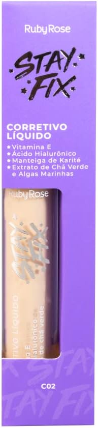 Corretivo Líquido Stay Fix - HB9122 - C02 - RUBYROSE 3,9ml - Imagem 3