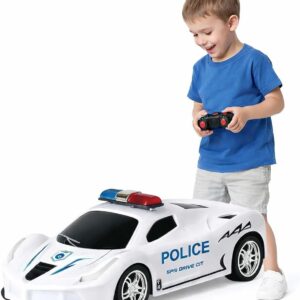 Carro de Polícia Controle Remoto Infantil – Brinquedo para Crianças de 3 a 7 Anos