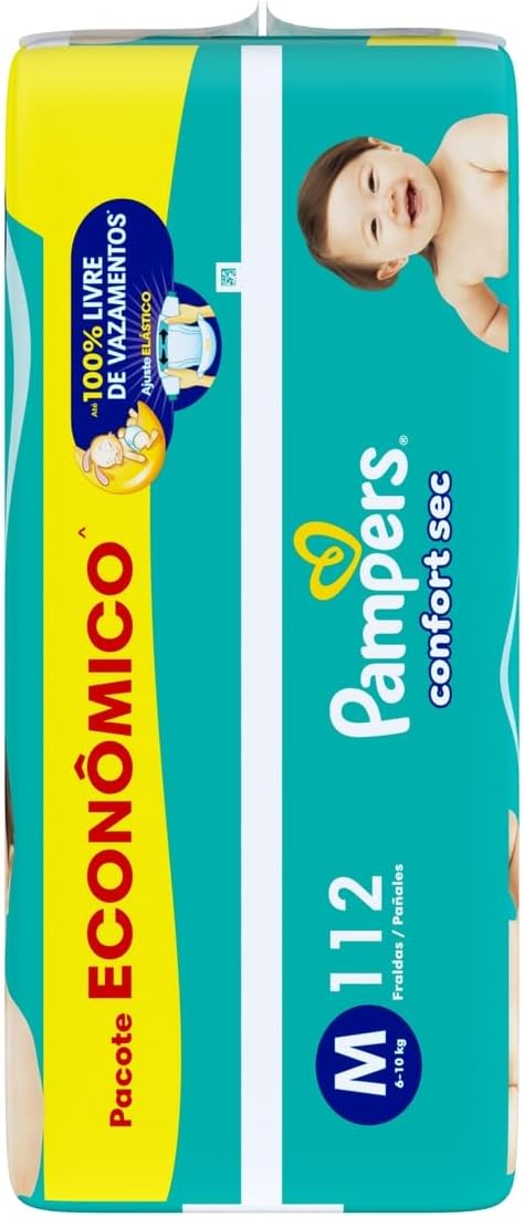 Fralda Pampers Confort Sec Tamanho M 112 Fraldas Descartáveis - Imagem 10