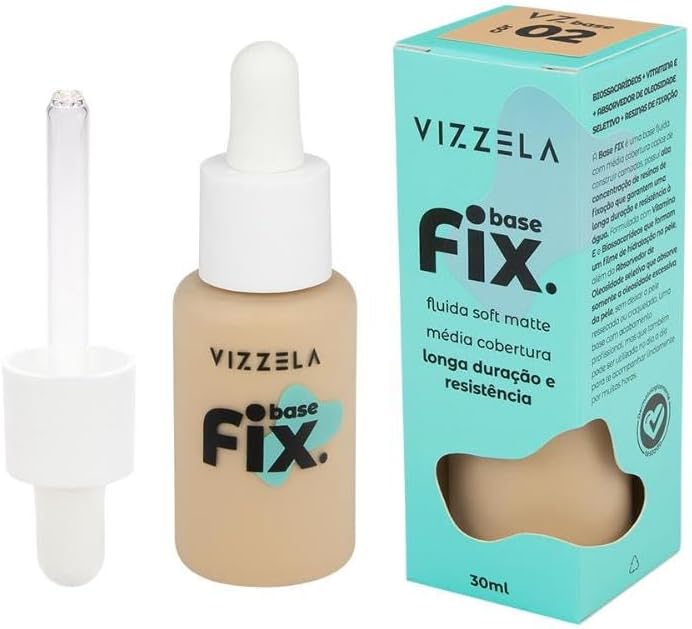 Base Líquida Soft Matte Fix Vizzela 02 30ml