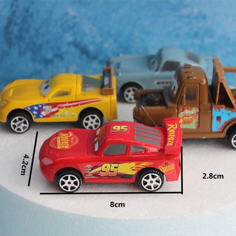 Conjunto De Carros Cars Filme 7 Peças Metal Kit Carrinhos Brinquedo Presente - Imagem 4