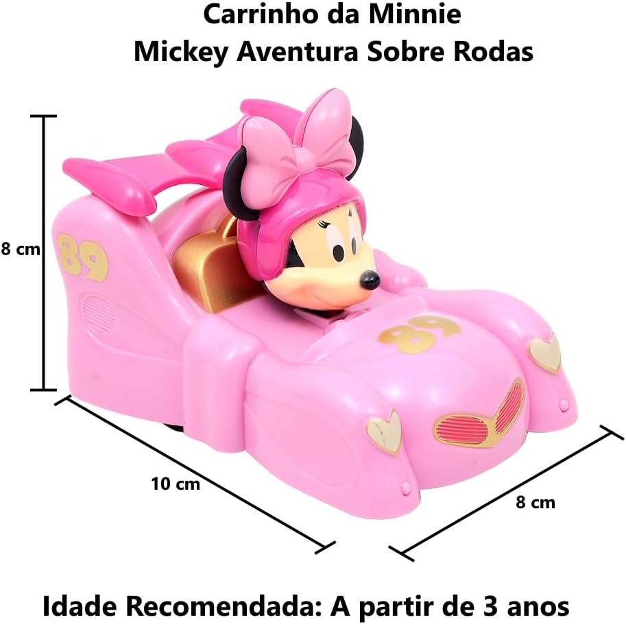Carrinho de Fricção Minnie Brinquedo Fantastic Car Disney - Imagem 2