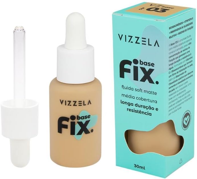 Base Líquida Soft Matte Fix Vizzela 03 30ml - Imagem 5