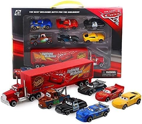 Conjunto De Carros Cars Filme 7 Peças Metal Kit Carrinhos Brinquedo Presente