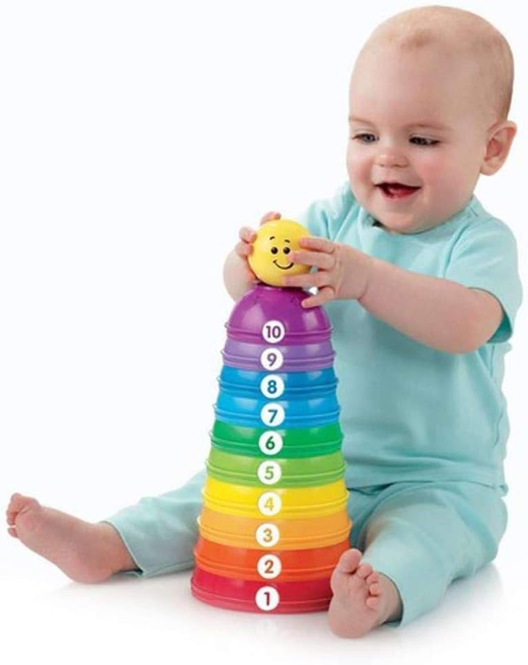 Fisher-Price Brinquedo para Bebês Potinhos Empilhar & Rolar para crianças a partir de 6 meses - Imagem 4
