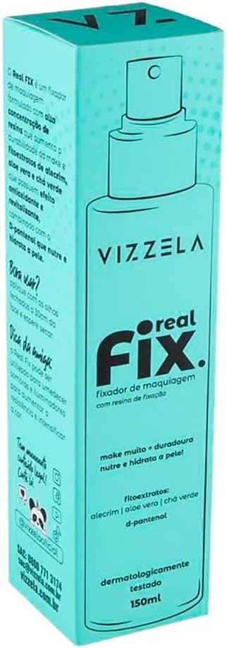 Fixador De Maquiagem Real Fix Spray Longa Duração Acabamento Natural Vegano Original 150ml Vizzela - Imagem 4