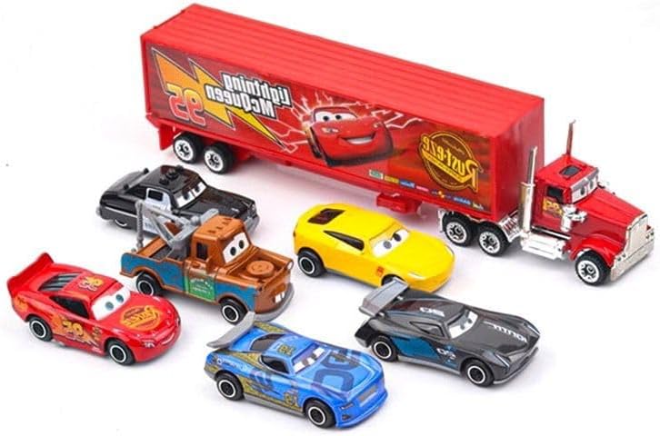 Conjunto De Carros Cars Filme 7 Peças Metal Kit Carrinhos Brinquedo Presente - Imagem 3