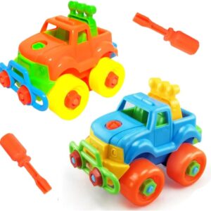 Kit De Carrinhos Monta E Desmonta Com Chave Colorido