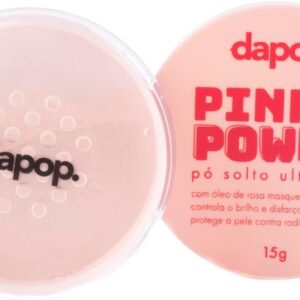 Pó Solto Para Maquiagem Pink Powder Com Rosa Mosqueta - Dapop