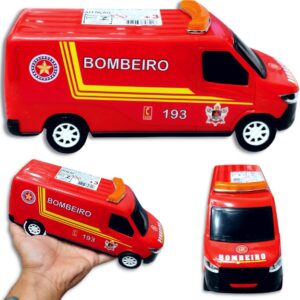 Van Policia Tática Ambulância Bombeiro Carrinho Brinquedo Diverplas (Bombeiro)