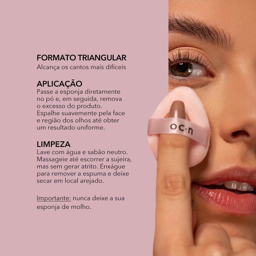 Océane Mini Esponja Para Acabamento Rosa – Mini Powder Puff Océane Edition - Imagem 7