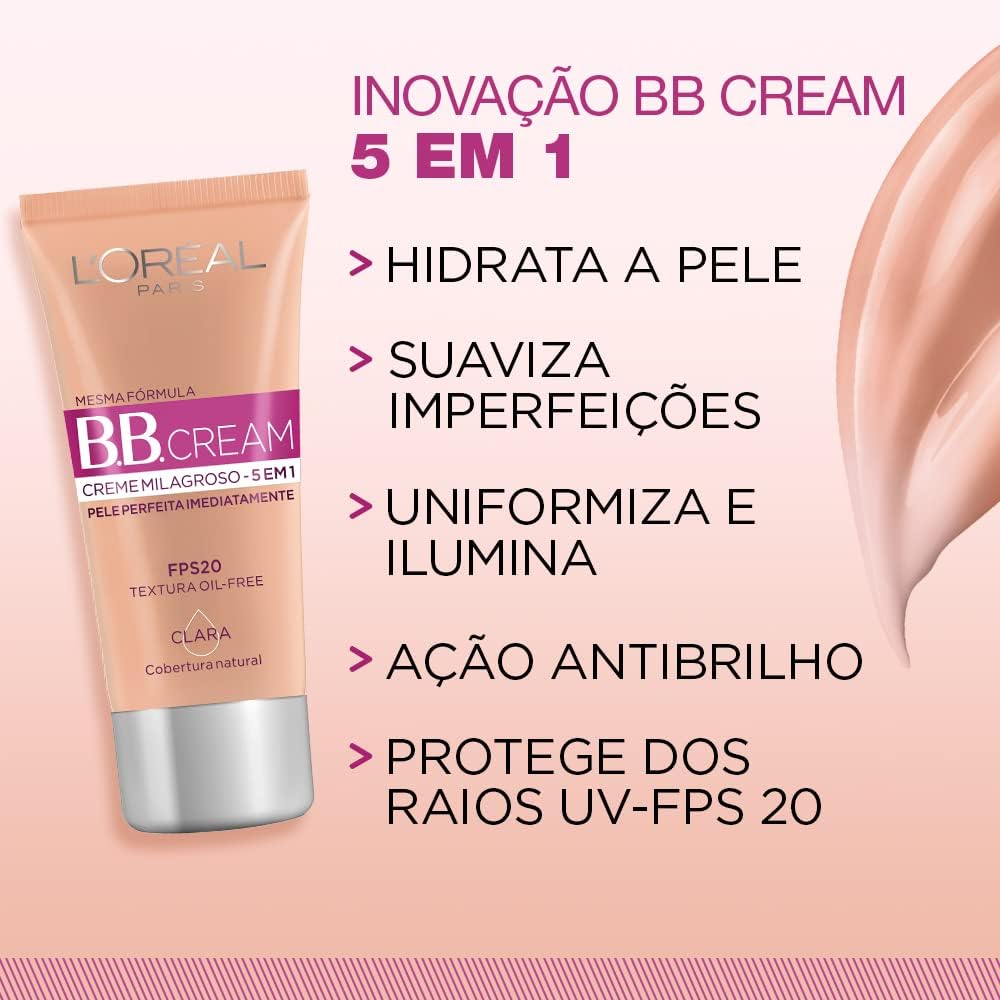 Base BB Cream L'Oréal Paris Dermo Expertise Cor Clara FPS 20, 30ml - Imagem 5