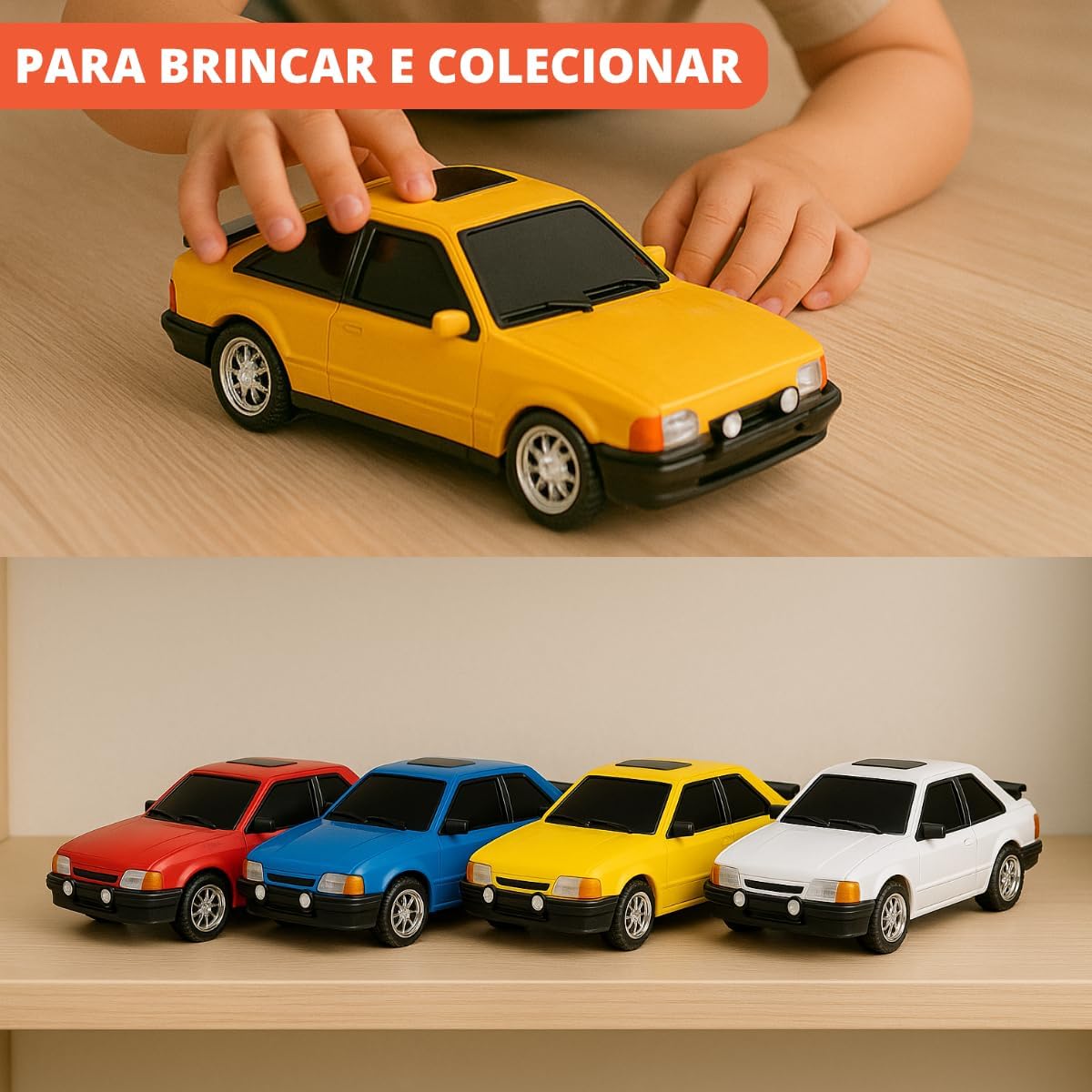 Escort 2 Miniaturas Carrinho Colecionável Brinquedo Meninos - Imagem 5