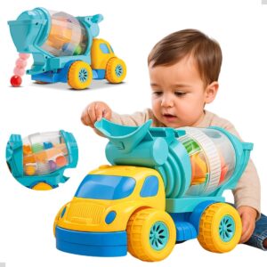 Caminhão Brinquedo Betoneira Educativo Gira Bolinhas Bebês Crianças