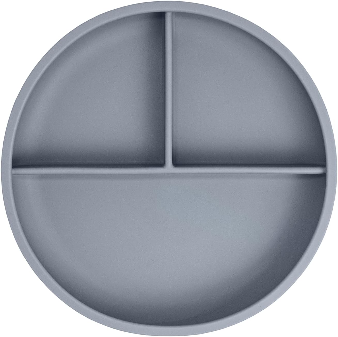 Freso Baby Prato Alimentação Bebê Introdução Alimentar Blw Bliss Silicone Atóxico Livre De Bpa Antibacteriano Com Ventosa E Divisória Cor Cinza - Imagem 8