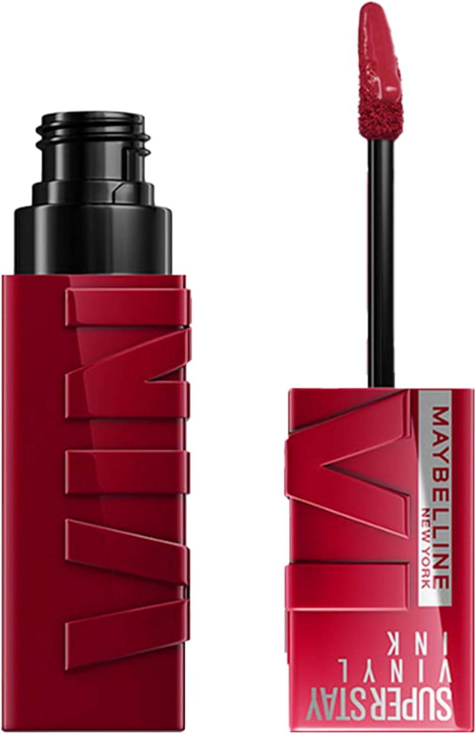 Maybelline NY SuperStay Vinyl Ink Batom Líquido, Longa Duração, Acabamento Vinil Espelhado e Efeito Gloss, Brilho Instantâneo, Conforto para os Lábios, Fórmula Vegana, Cor Royal 4,2ml