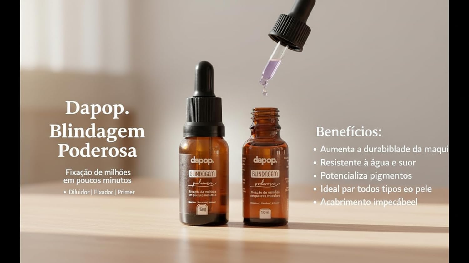 Blindagem Poderosa, Fixador de Maquiagem à Prova D'água, 15ml - Maquiagem - Imagem 2