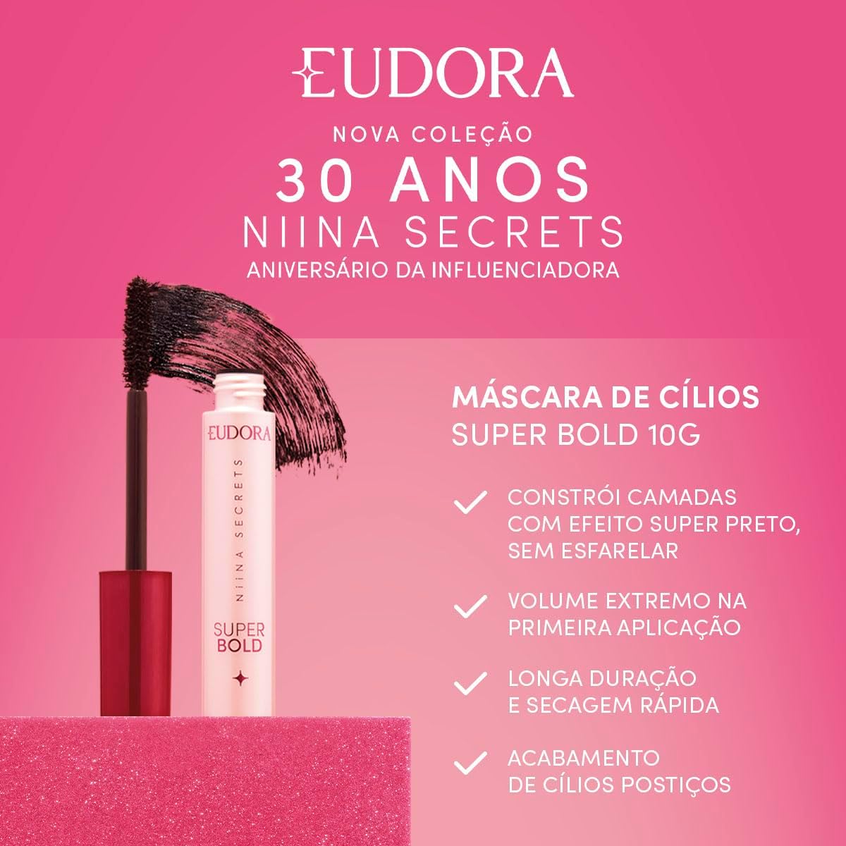 NIINA SECRETS MÁSCARA DE CÍLIOS SUPER BOLD 10g - Imagem 3