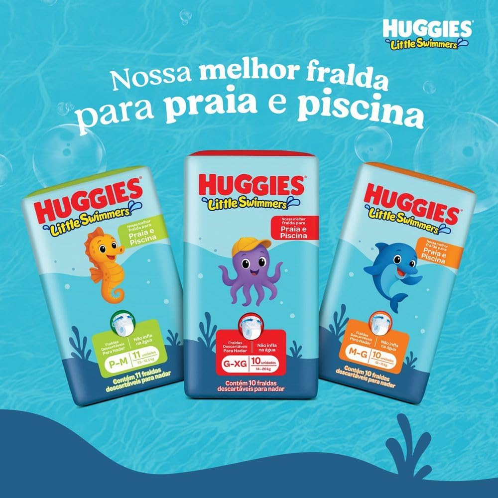 Fralda Huggies Little Swimmers G/XG 10 Un - Imagem 7