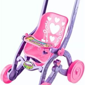 Genérico Carrinho de Boneca Infantil Grande Princesas Carrinho de Bebê Brinquedo Rosa
