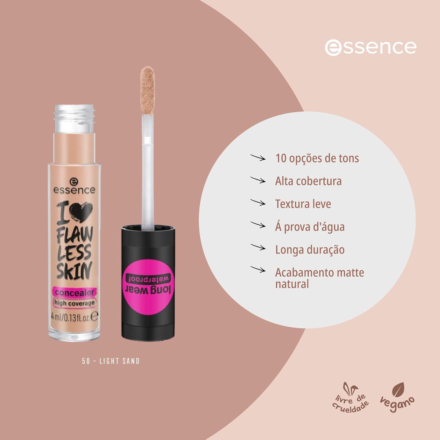 Corretivo líquido I LOVE FLAWLESS SKIN essence 50 Light Sand - Imagem 6
