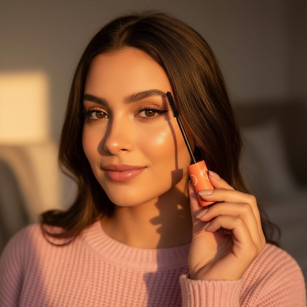 Melu by RubyRose Máscara para Cílios Peel Off Challenge com Escova de Silicone, Super Alongamento, Laranja - Imagem 3