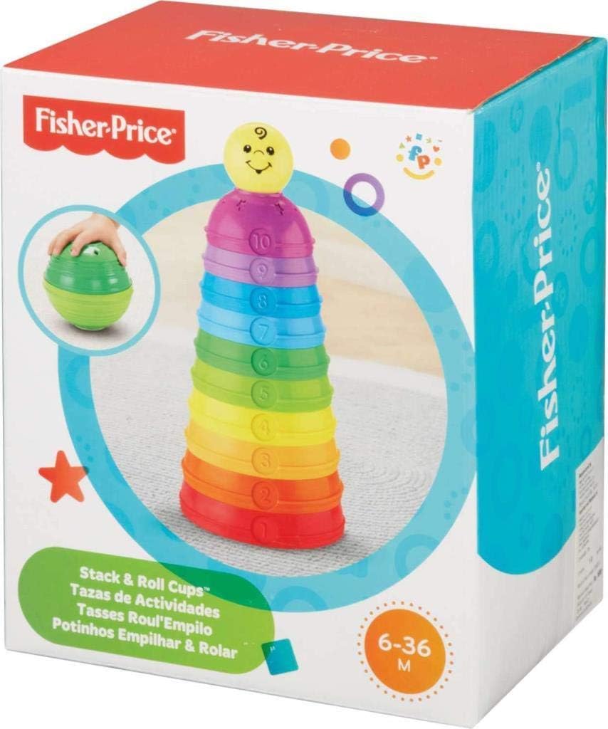 Fisher-Price Brinquedo para Bebês Potinhos Empilhar & Rolar para crianças a partir de 6 meses - Imagem 6
