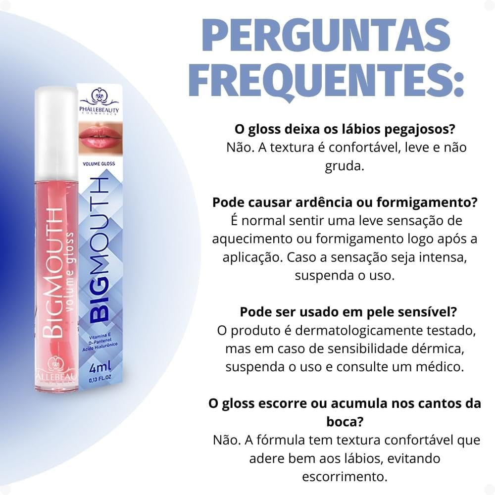 Phállebeauty Gloss Labial Big Mouth Phallebeauty Rosa 4Ml - Imagem 7