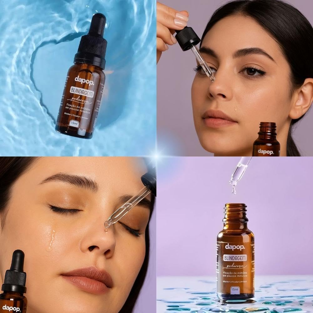 Fixador de Maquiagem Blindagem Poderosa Dapop 15ml - Longa Duração, Anti-transferência, Primer e Selador - Imagem 5