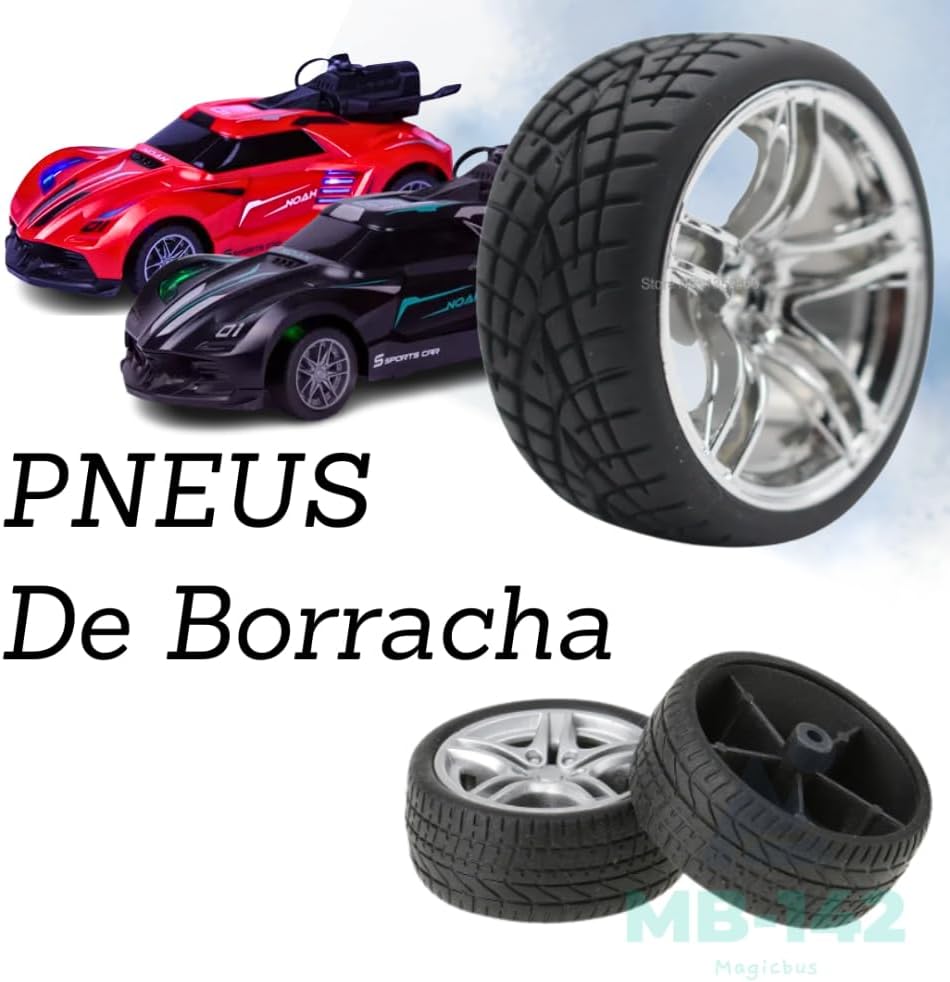 Carrinho Brinquedo Com Controle Remoto que Solta Fumaça e Luzes da Sirene (Preto) - Imagem 5
