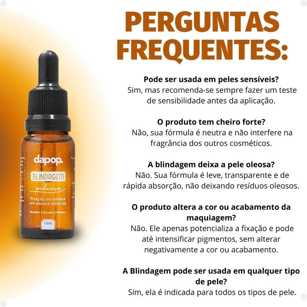 Fixador de Maquiagem Blindagem Poderosa Dapop 15ml - Longa Duração, Anti-transferência, Primer e Selador - Imagem 7