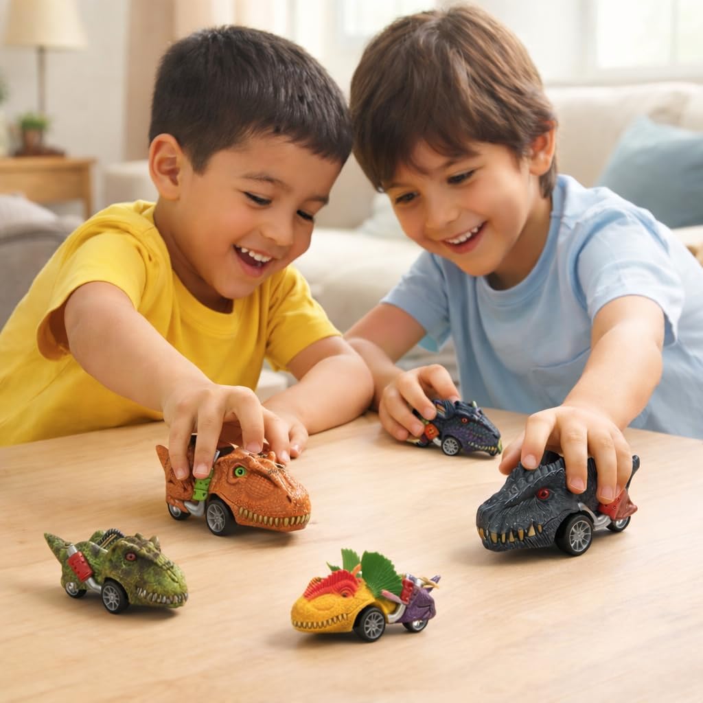 Carrinho Dino À Fricção Infantil Brinquedo Educativo Criança - Imagem 3