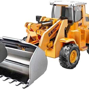 Brinquedo Máquina de Construção Trator Pá Carregadeira de Coleção 12cm com Parte de Ferro
