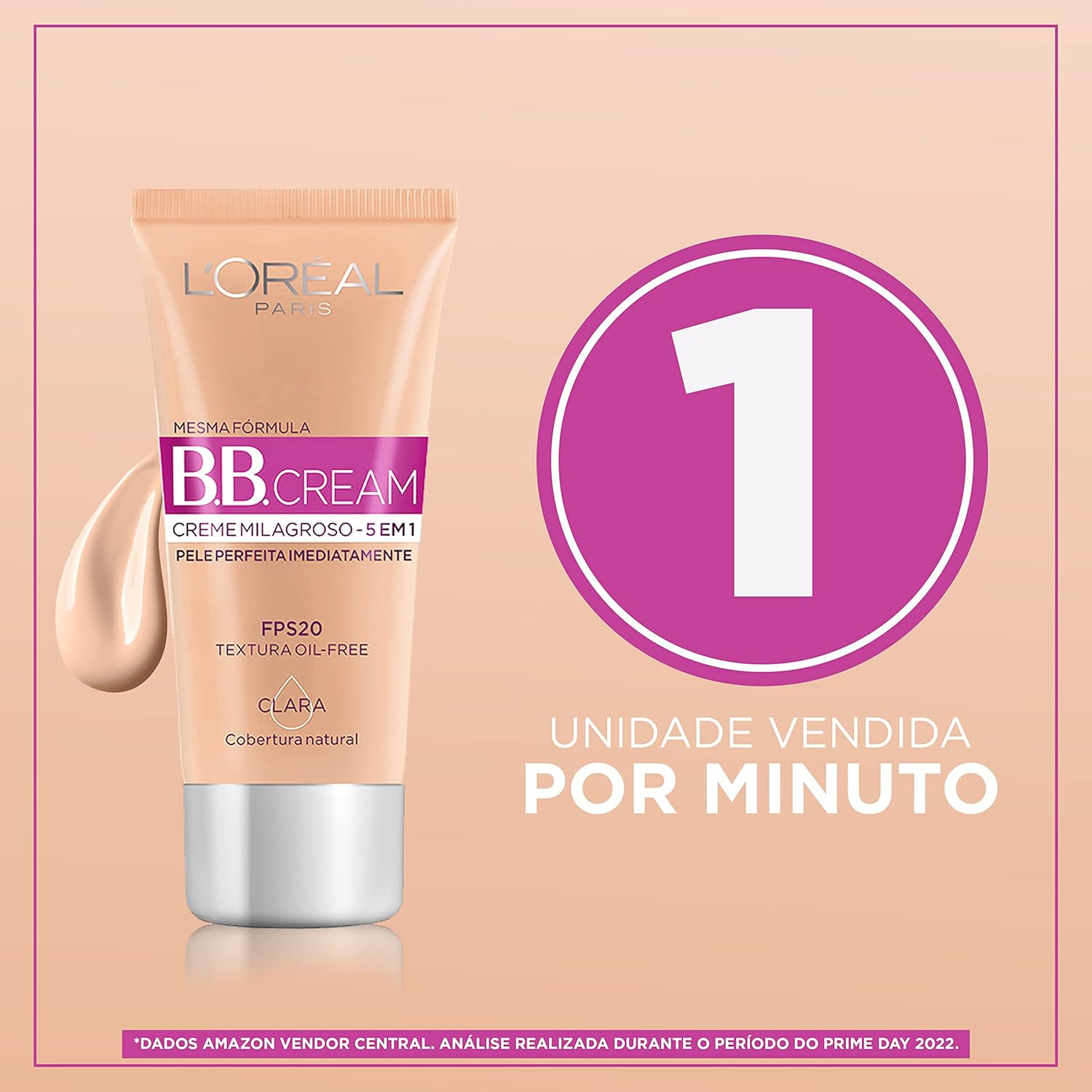 Base BB Cream L'Oréal Paris Dermo Expertise Cor Clara FPS 20, 30ml - Imagem 2