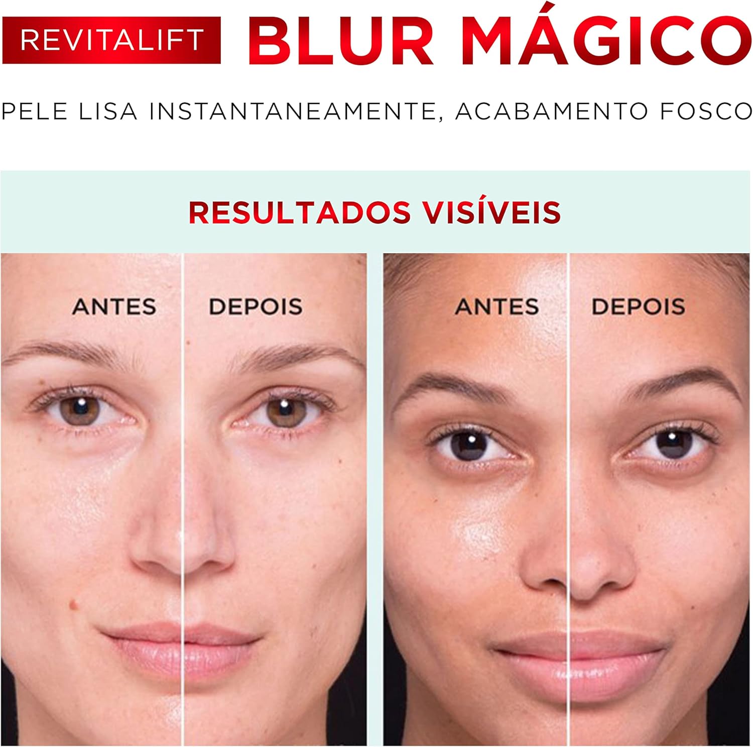 L'Oréal Paris Revitalift Blur Mágico, Primer Facial com Tecnologia Opti-Blur, Efeito Blur Matte, Disfarça Rugas e Poros Instantaneamente, 27g - Imagem 5