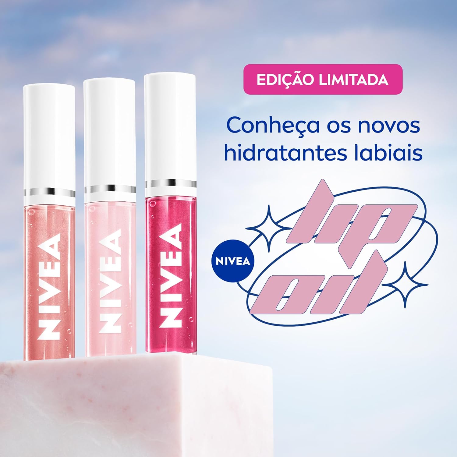 NIVEA Lip Oil Brilho Nutritivo Pink Rock 5,5ml, Hidratação Prolongada, Efeito Gloss, Para Todos os Tons de Pele - Imagem 8