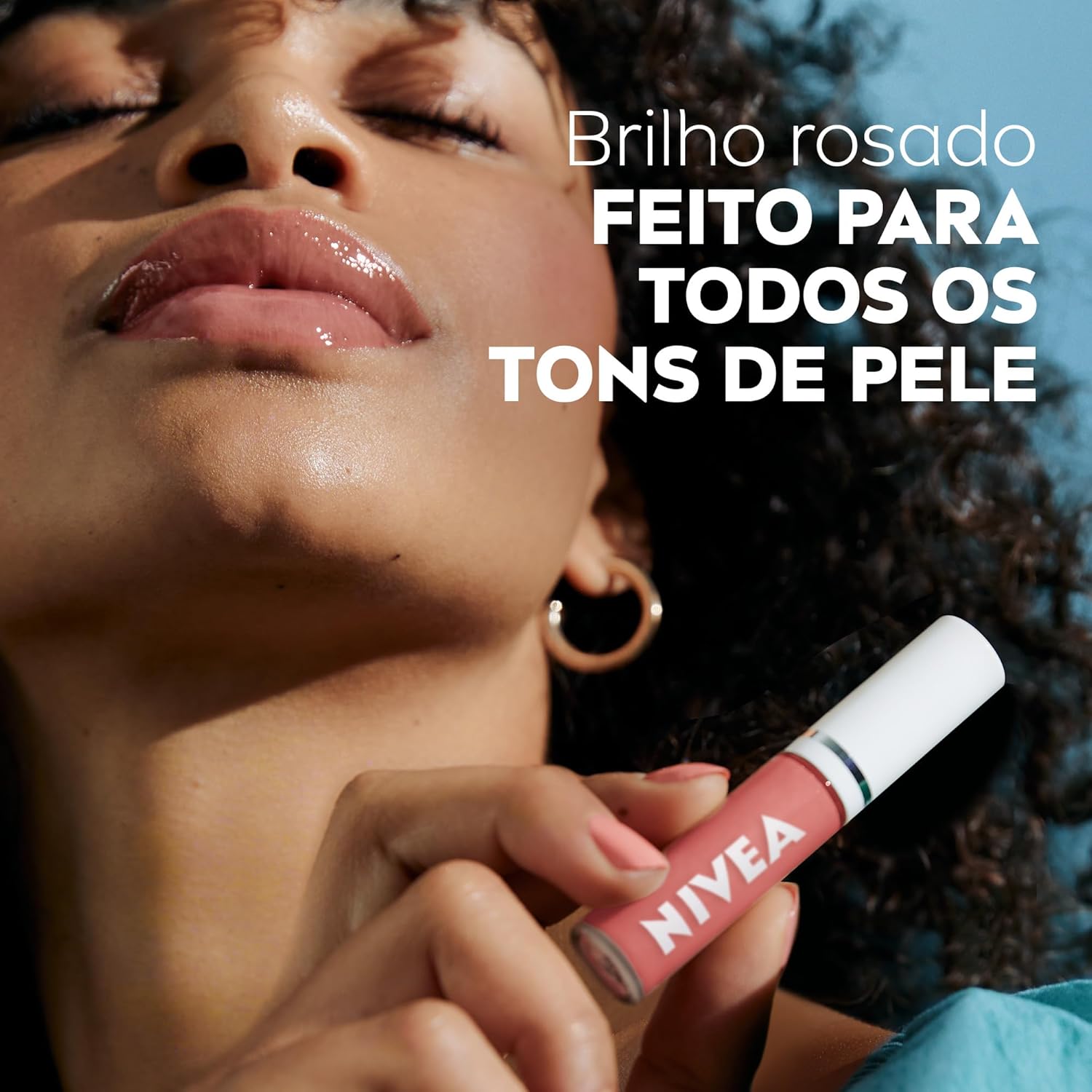NIVEA Lip Oil Brilho Nutritivo Rosé 5,5ml, Hidratação Prolongada, Efeito Gloss, Para Todos os Tons de Pele - Imagem 4