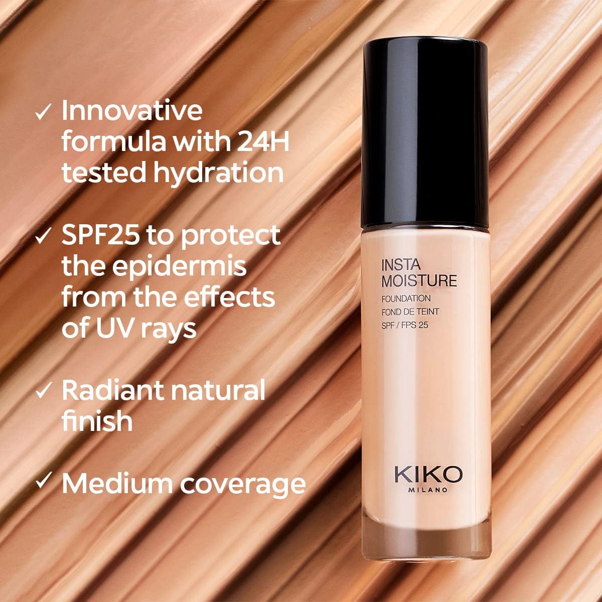 KIKO MILANO, Instamoisture Foundation, Base Líquida Hidratante para o Rosto, Cor - Imagem 3