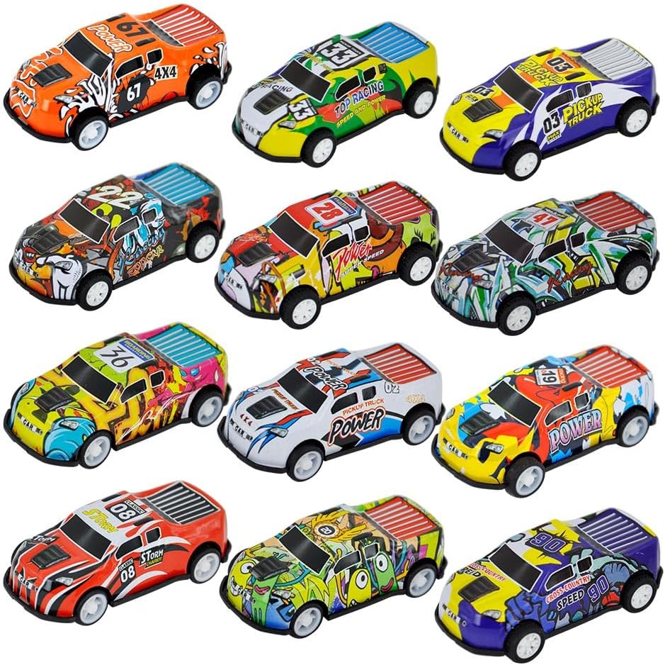 Kit com 6 Mini Carrinhos Sport Pull Back Metal 7,5cm DM Collection - Imagem 3