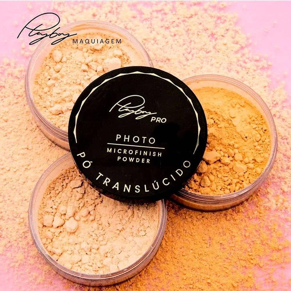 Playboy Pó Facial Translúcido Photo Microfinish Powder Cor 1 Tb - Imagem 3