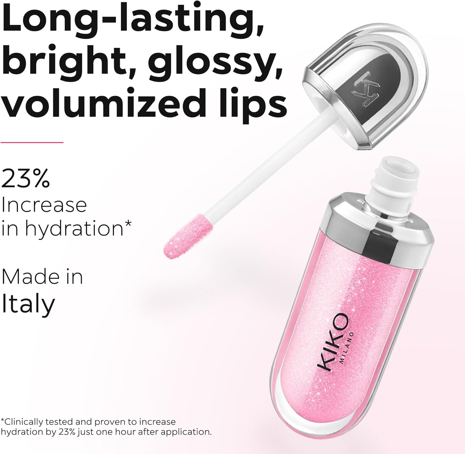 KIKO MILANO, 3D Hydra Lipgloss, Gloss Hidratante Para Os Lábios, Com Efeito 3D, Fórmula Com Extrato de Bidens - Imagem 5