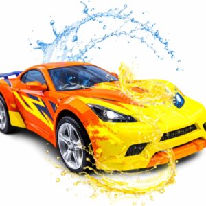 Carrinho que Muda de Cor na Água Morna, Mini Carro 1:64, Transformação Mágica com Água, Brinquedo Surpresa Infantil (Laranja Vulcano)