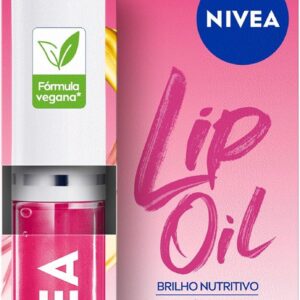 NIVEA Lip Oil Brilho Nutritivo Pink Rock 5,5ml, Hidratação Prolongada, Efeito Gloss, Para Todos os Tons de Pele