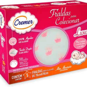Cremer Fralda Luxo Estampa Feminina Pc Com 5 Unidades