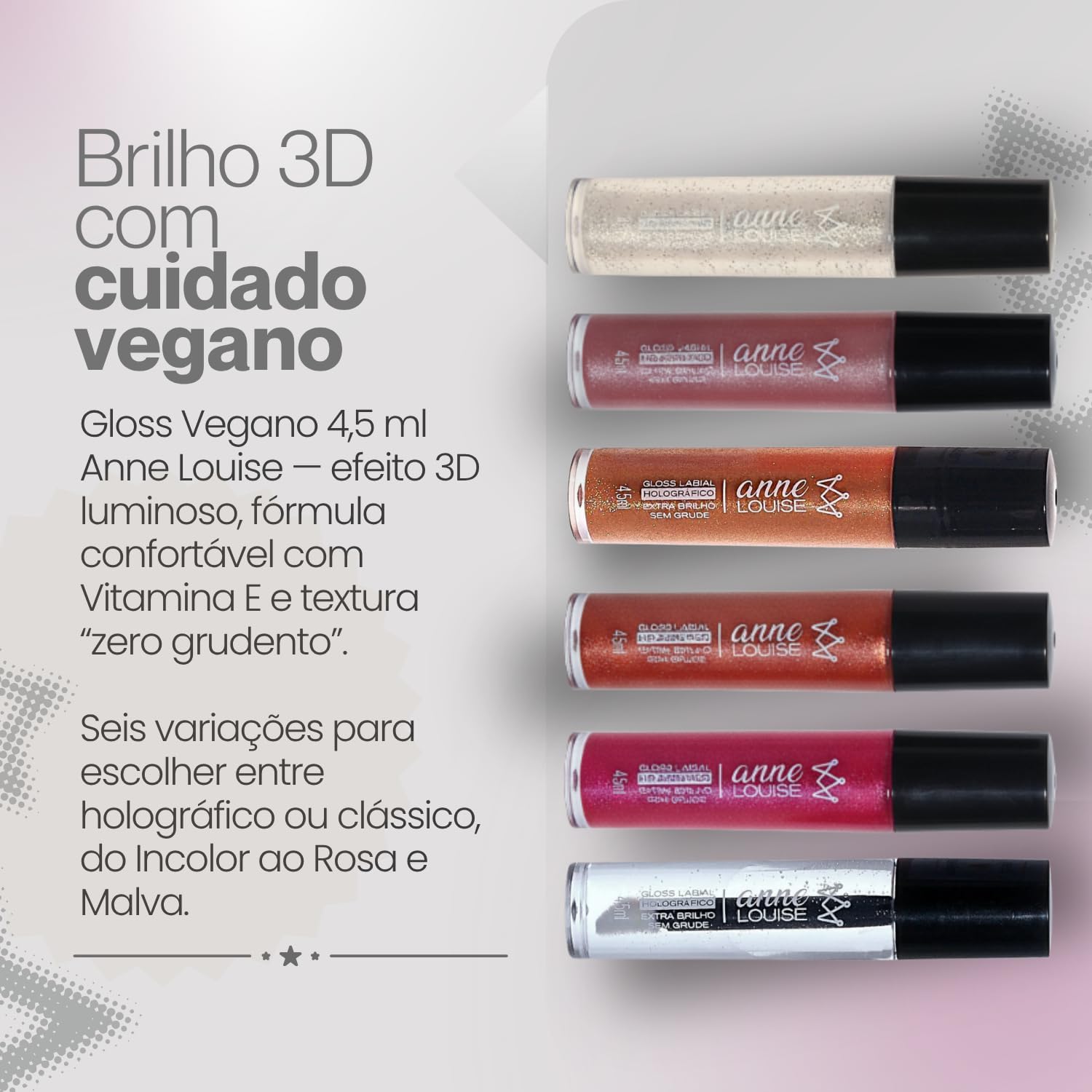 Gloss Vegano 4,5ml – Extra Brilho, Sem Grude (Malva) - Imagem 2