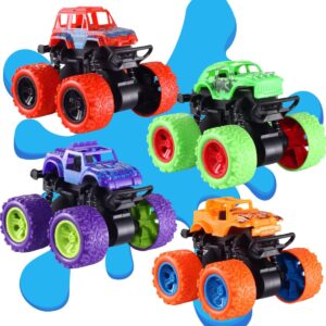 Carrinho de Fricção 4x4 Big Wheels Miniatura com Giro 360° – Kit com 06 Unidades | Brinquedo Divertido para Crianças | Presente Criativo para Meninos no Natal, Dia das Crianças ou Aniversário